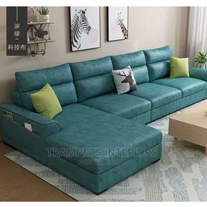 L.Sofa Couch With Inbuilt Pillow Cases