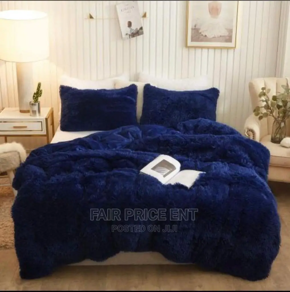 Woolen Duvet Set.(Dark Blue)