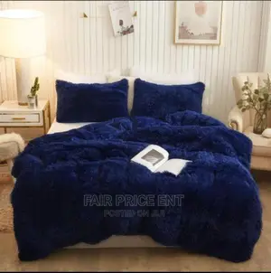 Woolen Duvet Set.(Dark Blue)