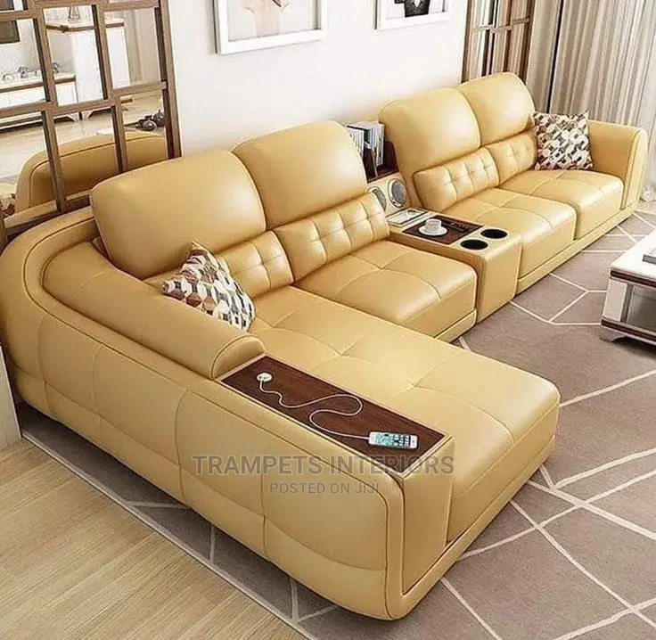 Creamish L Shape Sofa Couch