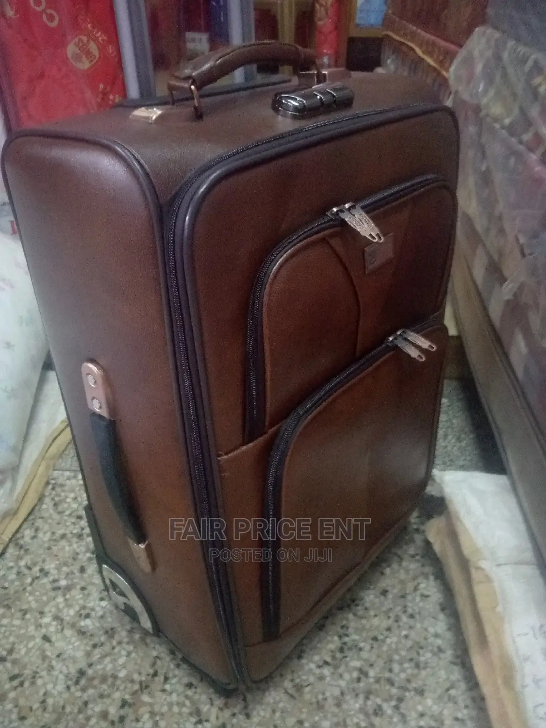 Original Leather Suitcases Large( Brown)