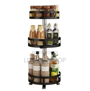 360 Degree Rotation Multifunction Spice Rack 3 Layer