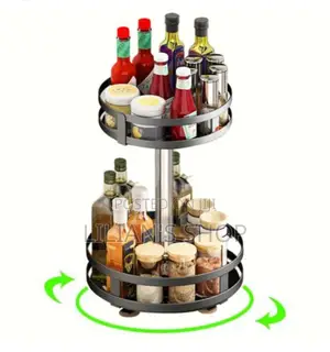 360 Degree Rotation Multifunction Spice Rack 2 Layer
