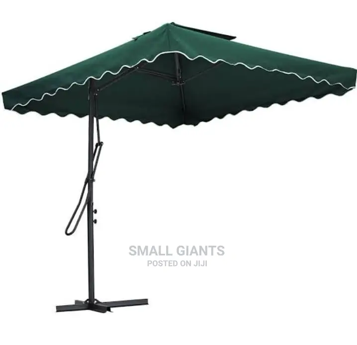 Outdoor Garden Umbrella With Aluminum Pole Base Iron Stand