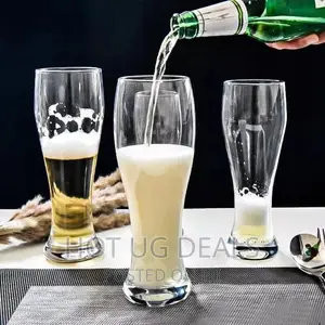 6pcs Beer Glasses Long Shaped For Beer Juice-set - Clear