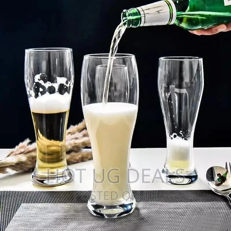6pcs Beer Glasses Long Shaped For Beer Juice-set - Clear