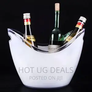 7L Bar Butler Wine Bucket Oval Clear Ps Plastic,- White