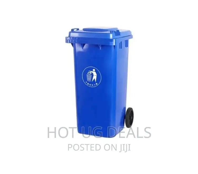 Outdoor 120L Plastic Waste Bin – Blue
