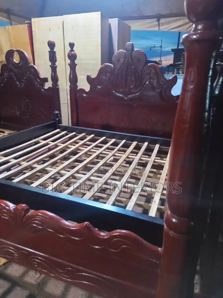 Classy Wooden 5*6 Bed W