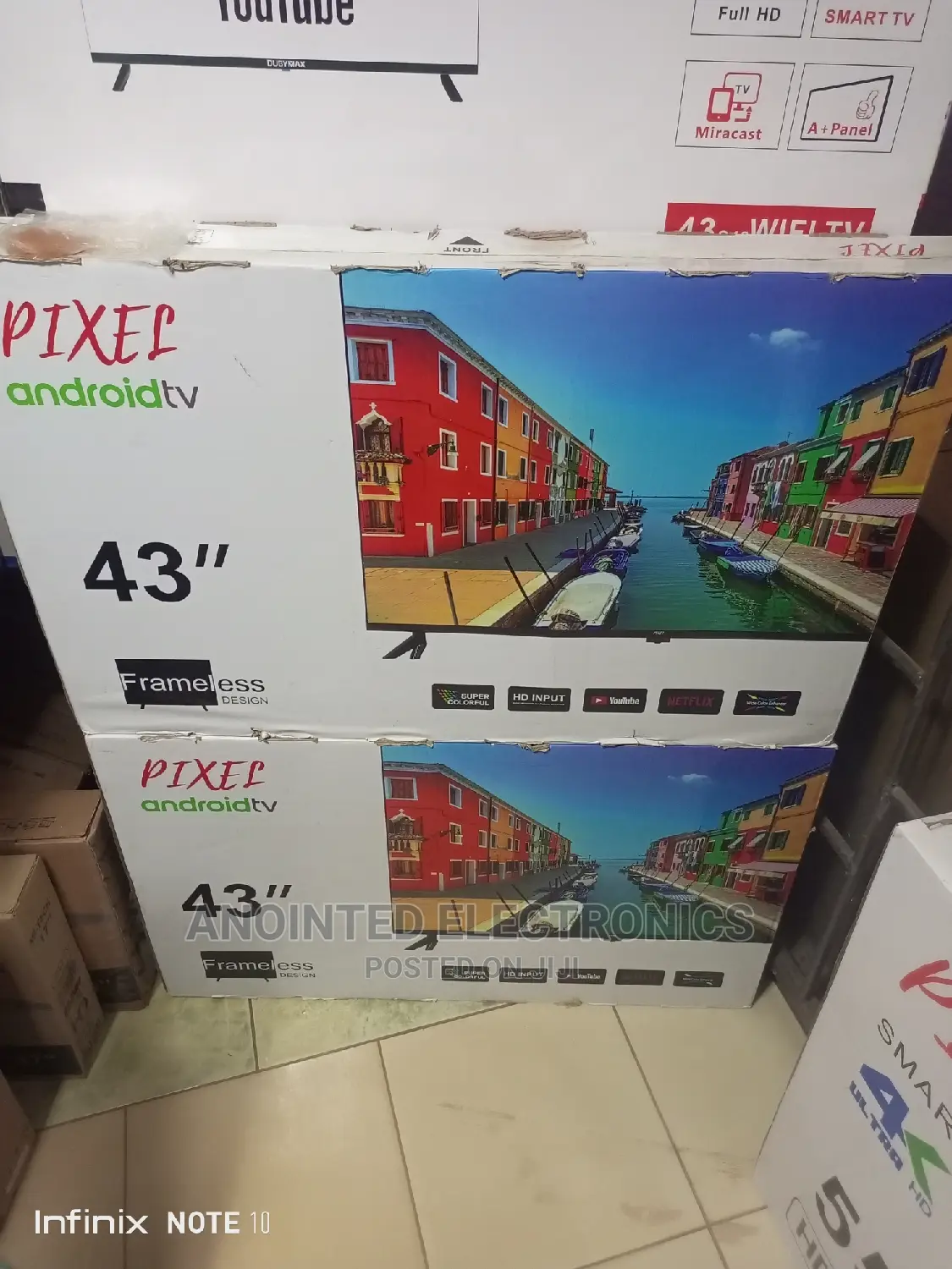 Pixel Flameless Android Tv 43"