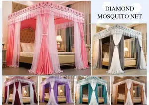 4 Stand Mosquito Net With Curtains