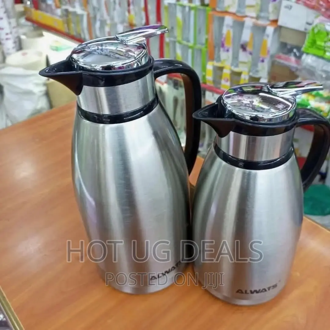 Always Stainless Steel Press Vacuum Flask, 3 Litre – Silver