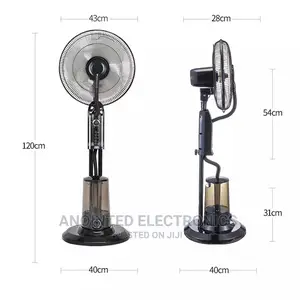 Mist Fans Black With a Remote