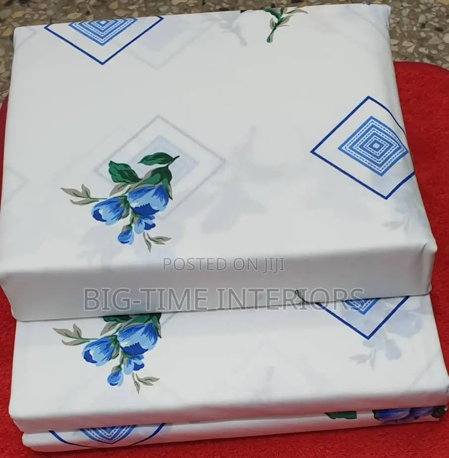 White Floral Cotton 6pcs 5*6 Bedsheets