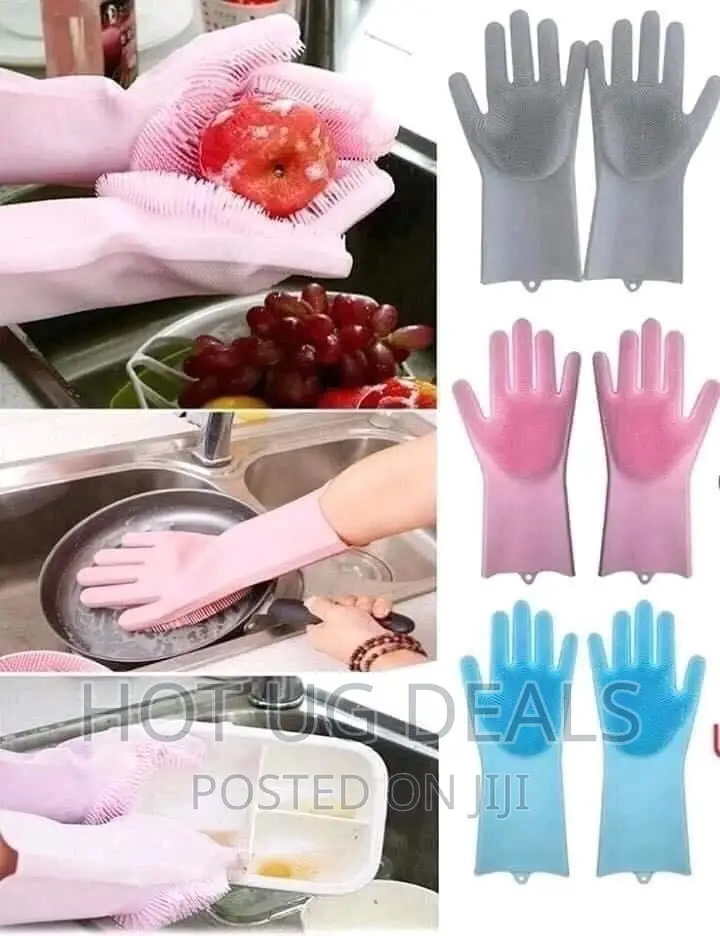 Reusable Dishwashing Cleaning Gloves With Latex Free - Multi