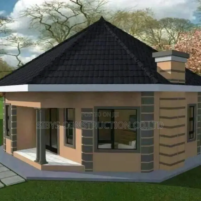 2 Bedrooms Circular House Design.