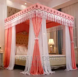 6by6 Hotel Collection Mosquito Net With Stands -White, Pink