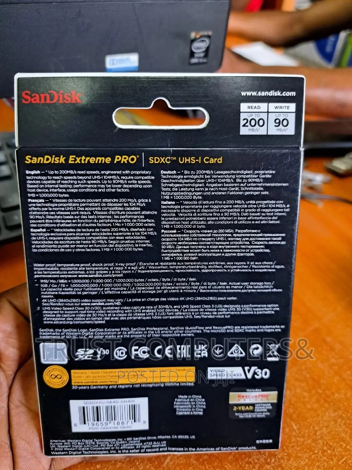 64gb Extreme Pro 200mbps Sd Card High Speed