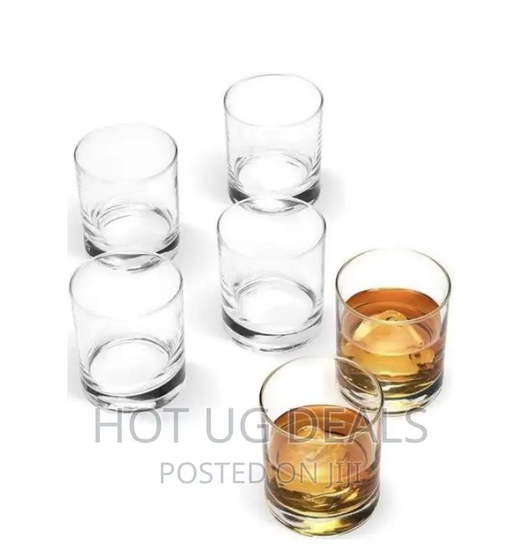 Whiskey Glass Rounded Bottom, 6 PCS - Glass