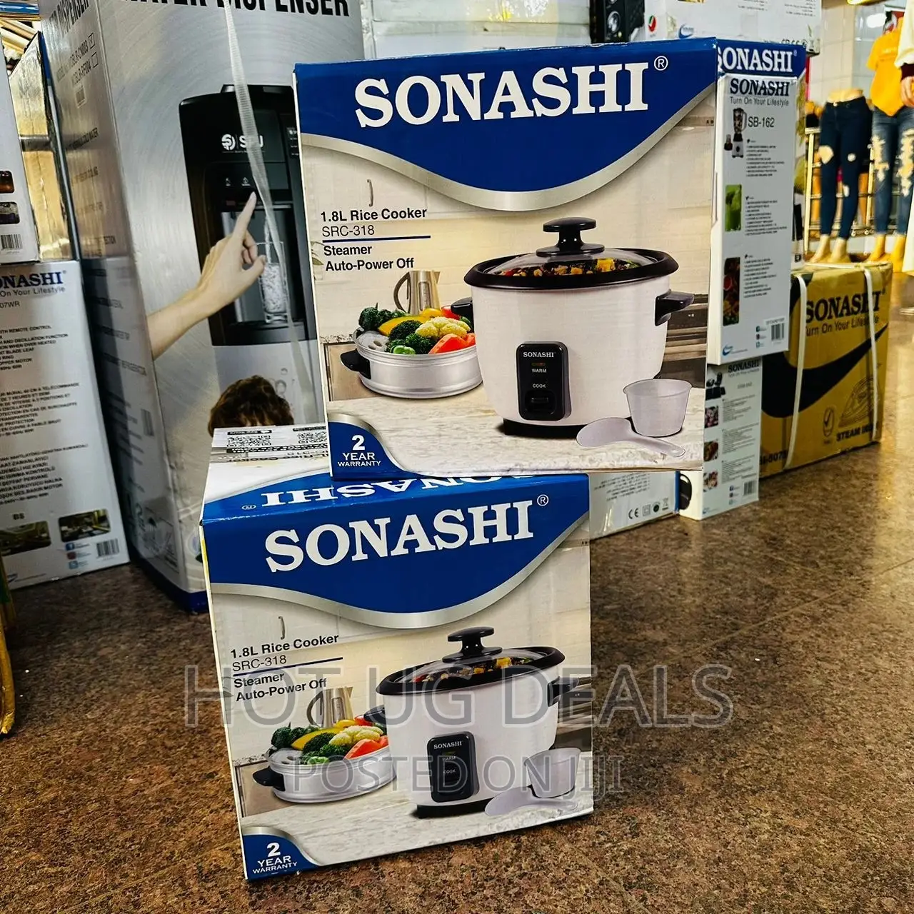 Sonashi 1.8l Rice Cooker With Steamer Src-318 - White