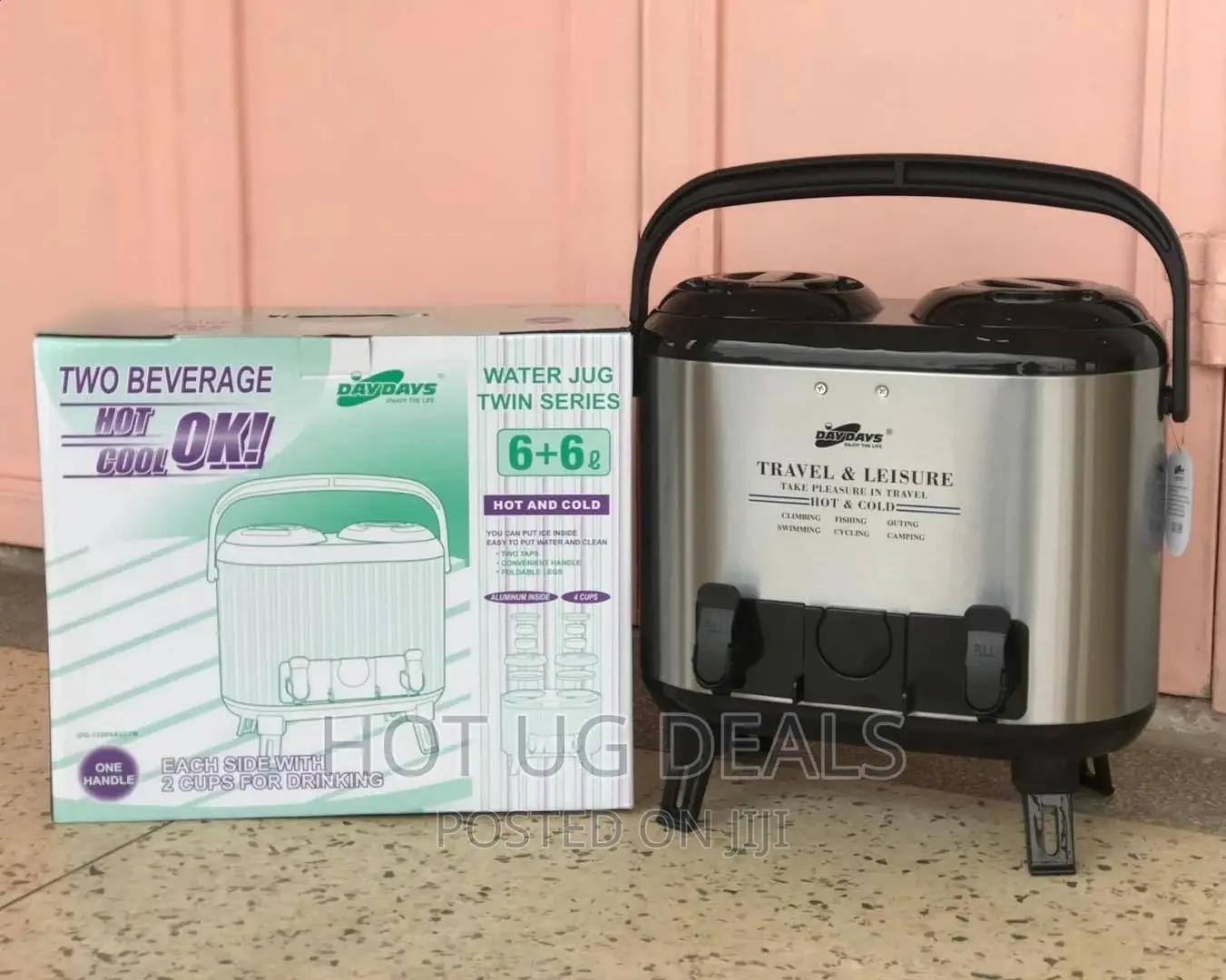 Daydays 15l Twin Hot Cold Thermo Tea Travel Flask - Silver