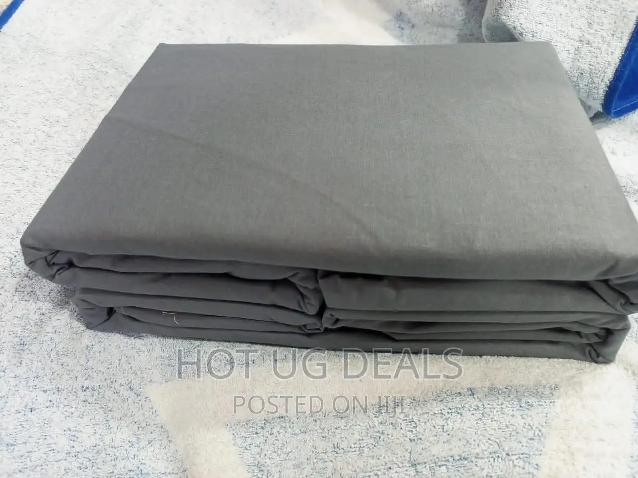 4 PCS 6*6 Cotton Bedsheets With 2 Pillowcases- Grey
