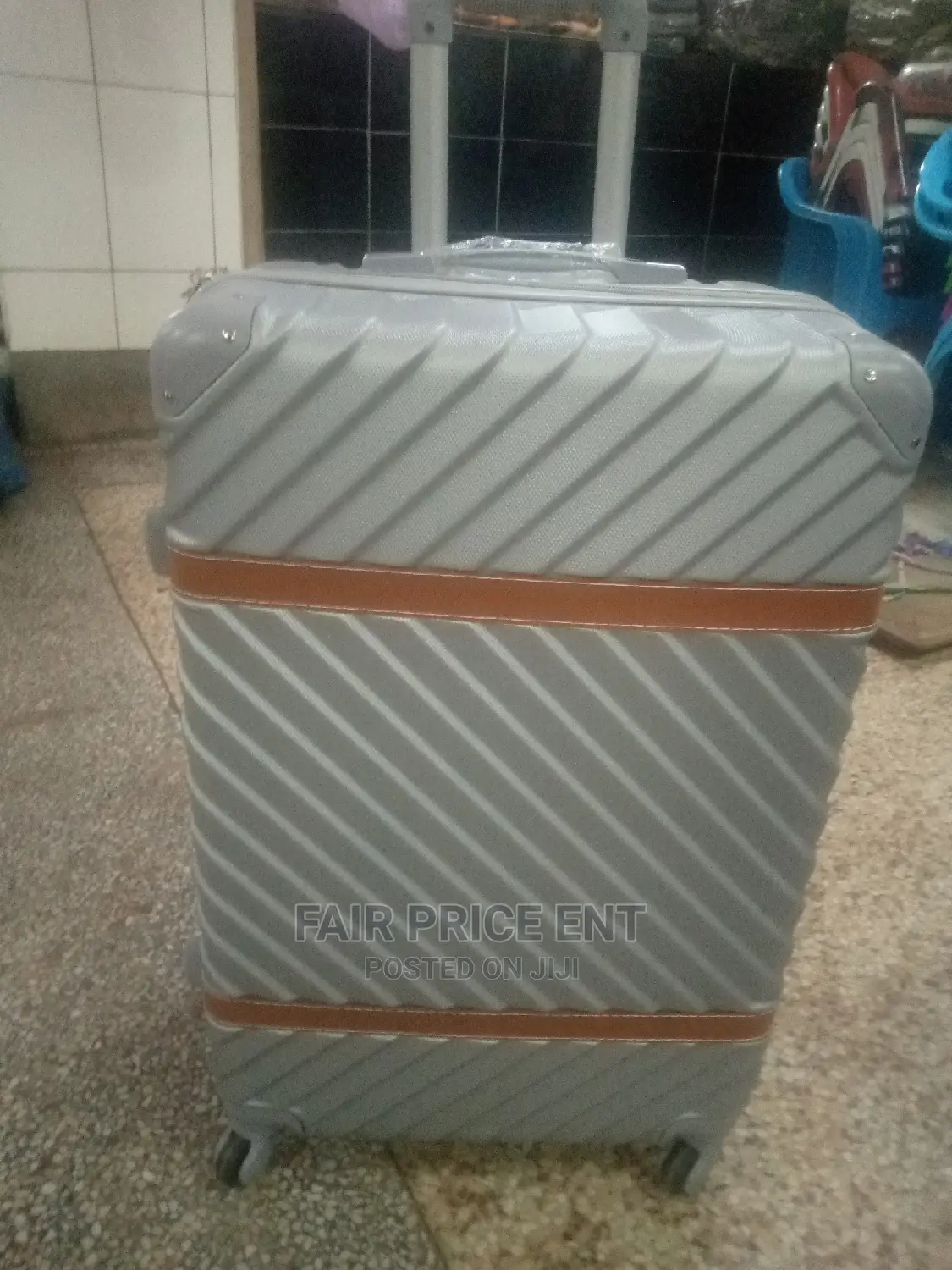 Plastic Suitcases Large ( Gray)