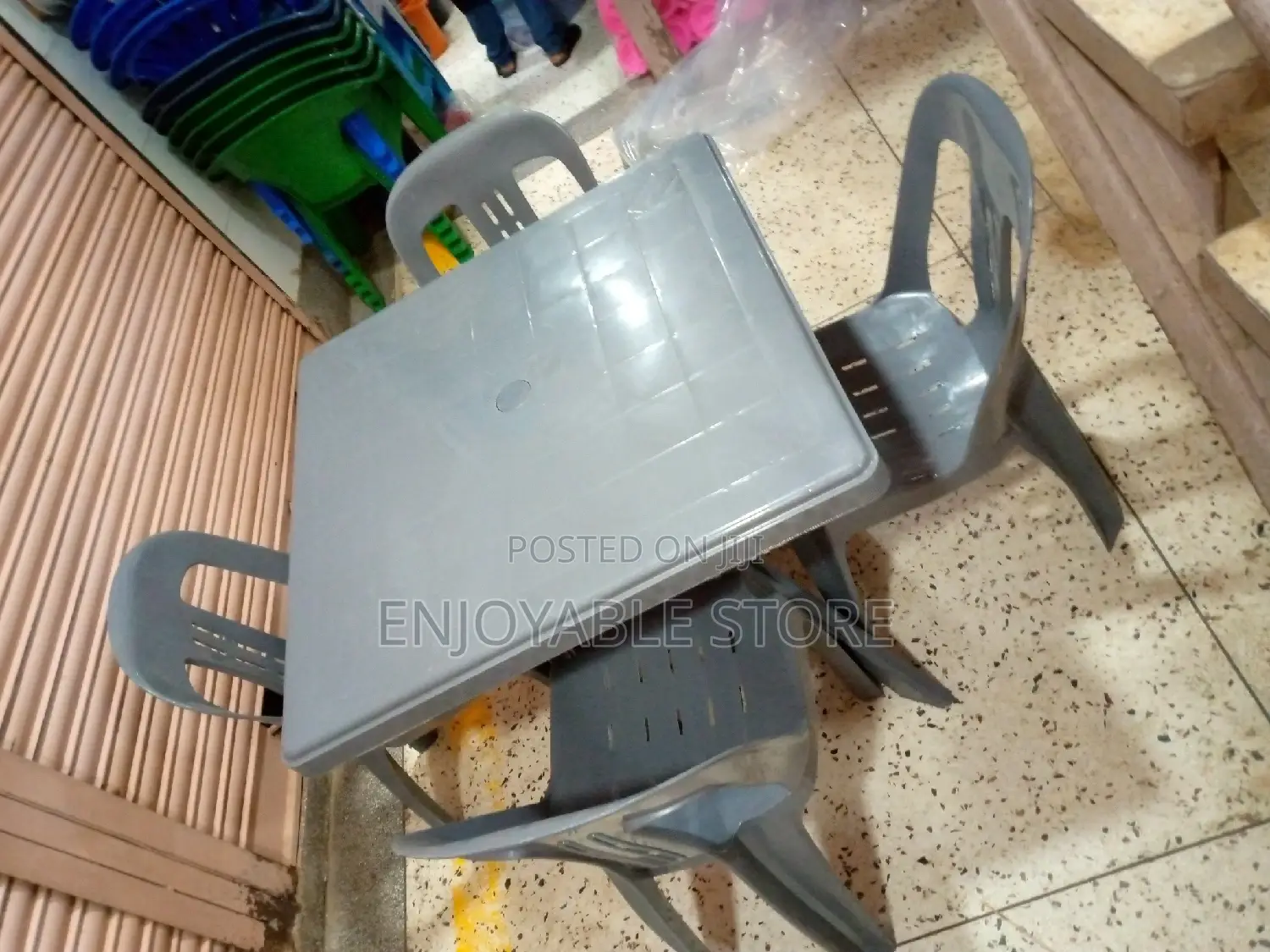 Plastic Table Chairs Set (Bar)
