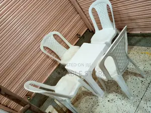 Plastic Chairs N Medium Table(Coffee Set)