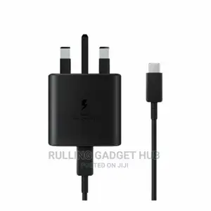 Samsung C to C, 25wats Charger Black.