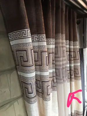 Already Made Ring Curtains.( Brown)