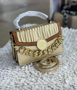 Ladies Designer Classic Handbag - Gold