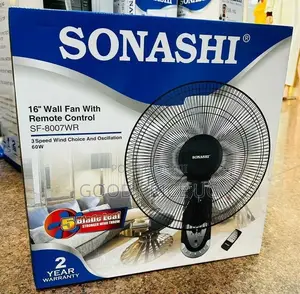 Sonashi 16 Inches Wall Fan With Remote.