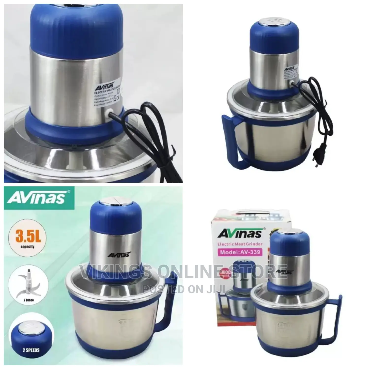 AVINAS 3.5L Electric Meat Grinder Meat Vegetable Chopper