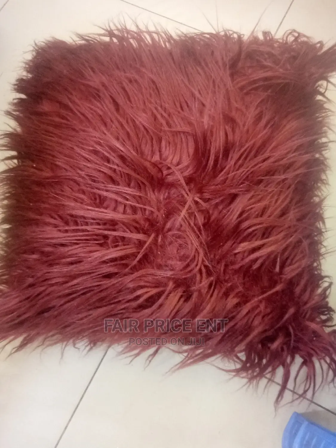 Cushions With Huge Huge Fur( Red)