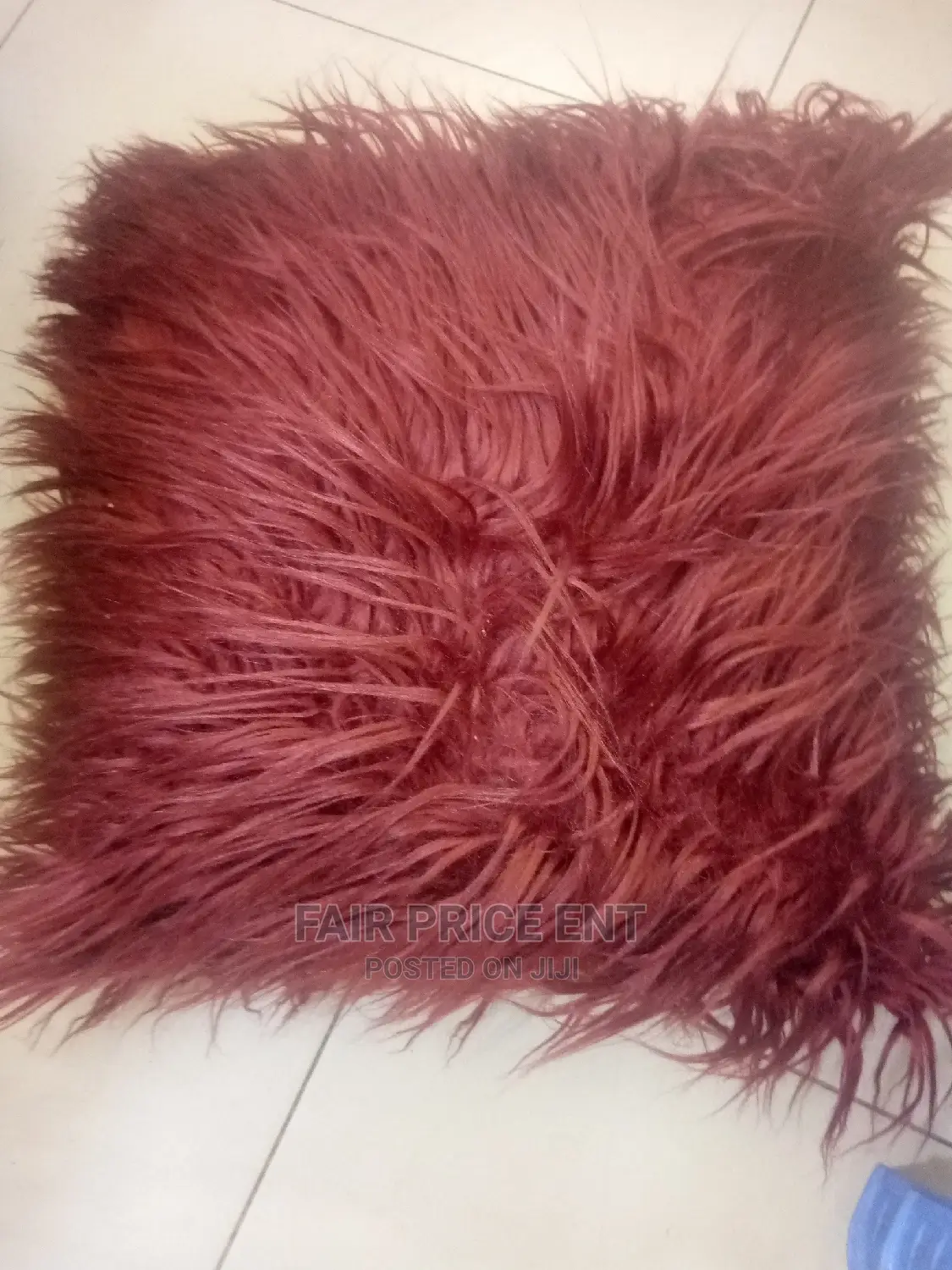Cushions With Huge Huge Fur( Red)