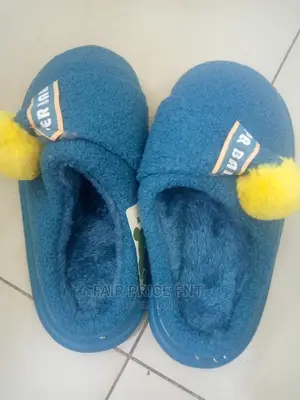 Original Wool Indoor Slippers.Medium Size( Blue)