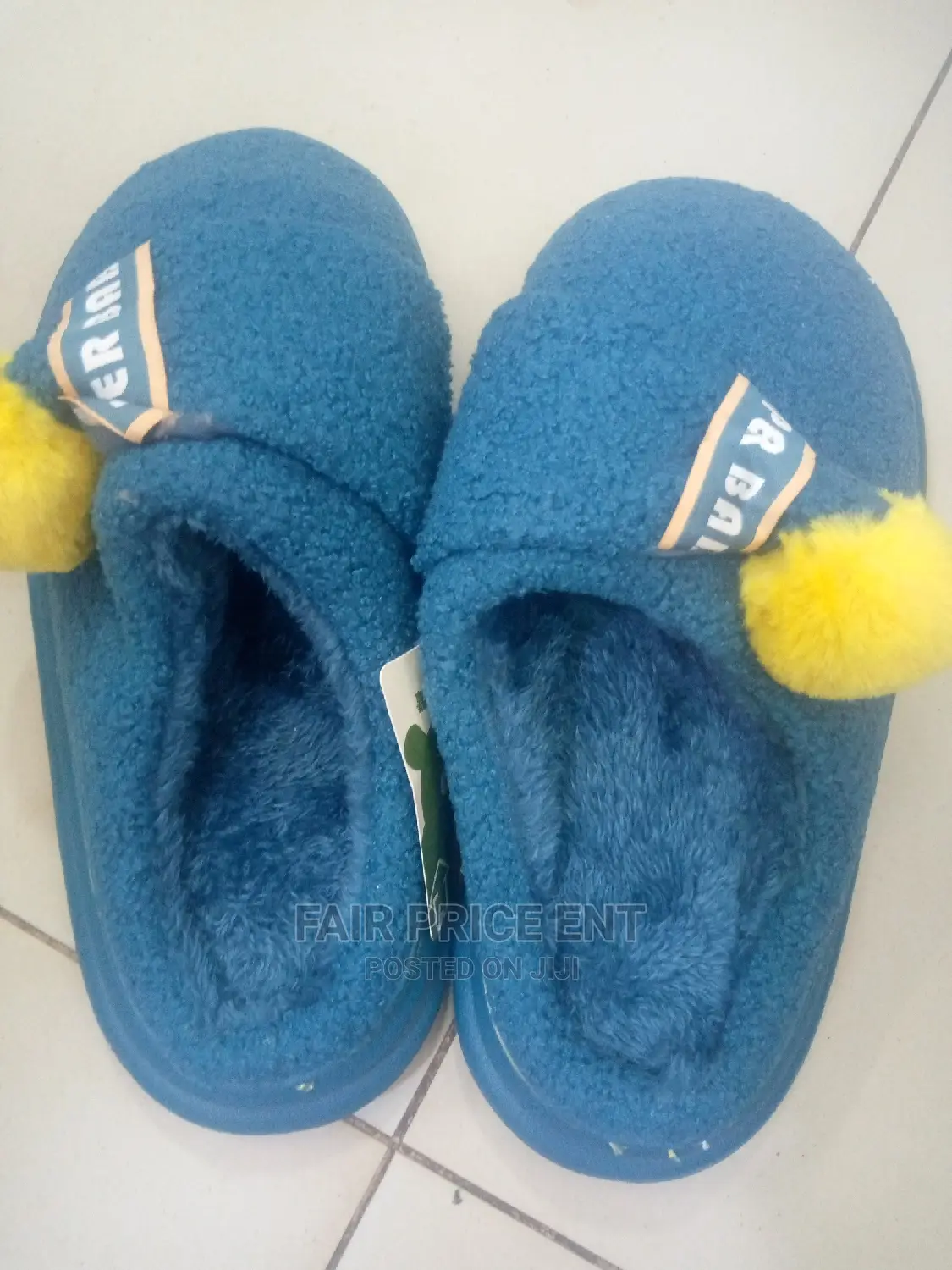 Original Wool Indoor Slippers.Medium Size( Blue)