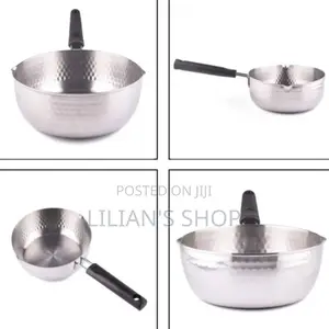 Stainless Steel Wok Pot Milk Saucepan With Wooden Handle