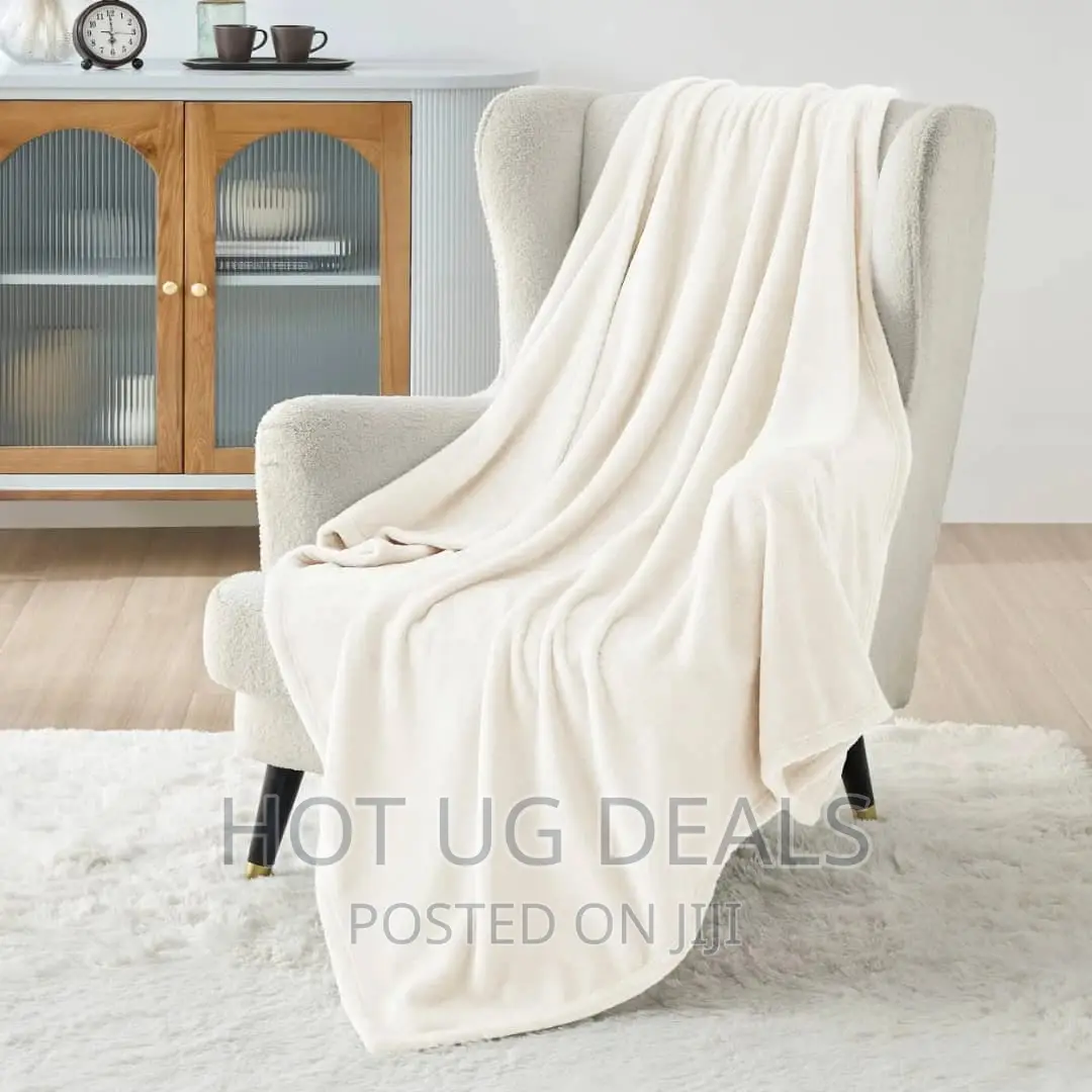 5*6 Light Weight Throw On Soft Blanket- White