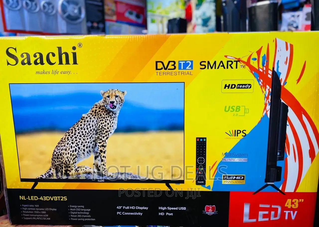 Saachi 43 Inch Smart TV Frameless Android TV – Black