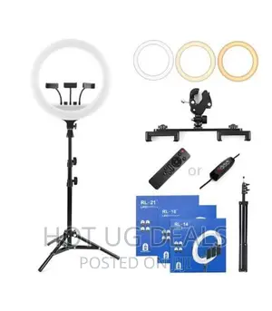 Photo - 14 Inches Ring Light for Livestream With Tripod Stand- Black