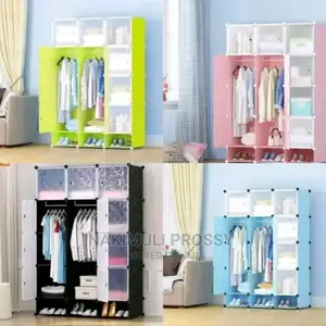 3 Column Plastic Wardrobe ( Closet)
