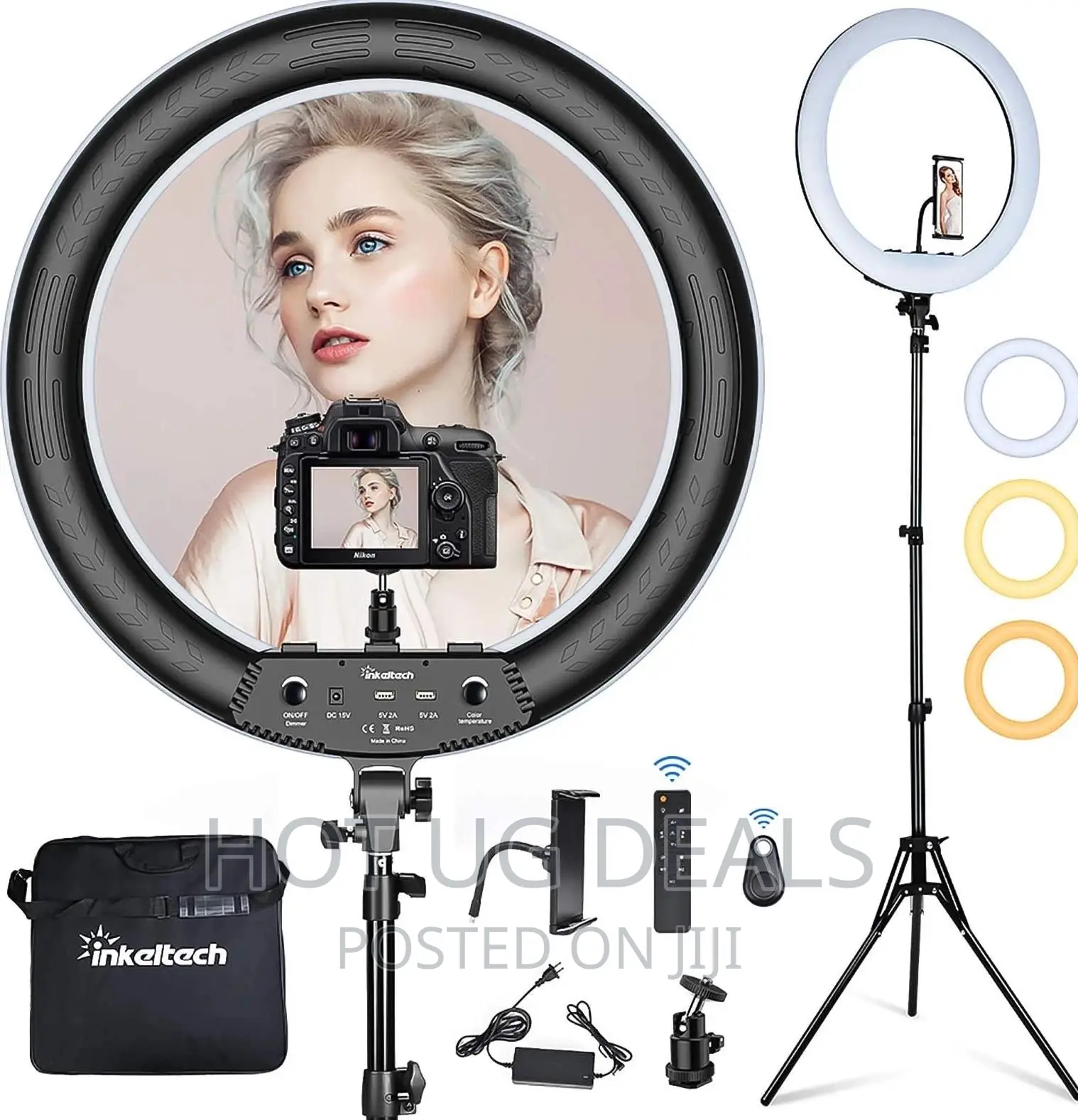 21inch Ring Light With Tripod Stand With Remote - Black