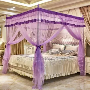 Four Stands Square Mosquito Net