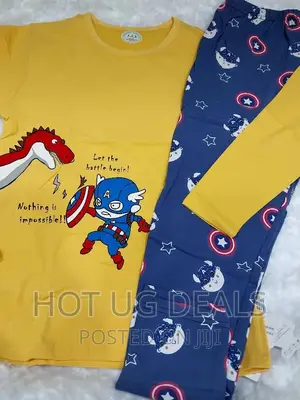 Photo - Unisex Children Night Wear Set (8 - 10 Years)- Multicolour