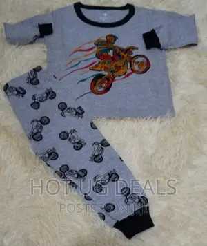 Unisex Children Night Wear Set (8 - 10 Years)- Multicolour