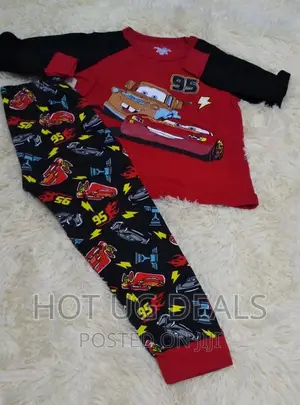 Unisex Children Night Wear Set (8 - 10 Years)- Multicolour