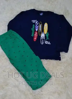 Photo - Unisex Children Night Wear Set (8 - 10 Years)- Multicolour