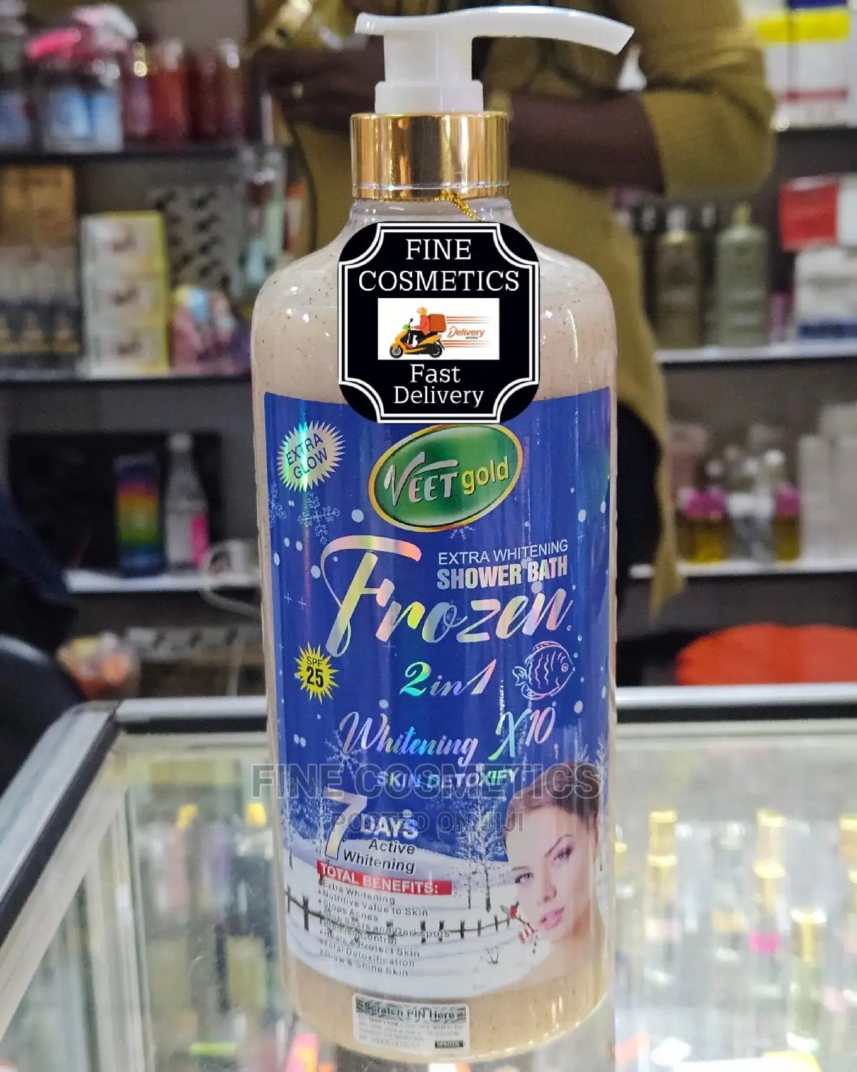 1pc VEET GOLD Whitening and Exfoliating Body Wash Shower Gel